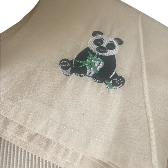 80s panda Washington DC National Zoo Cotton Wine tote Lot 1980s 11 Pieces Vtg - Picture 5 of 11